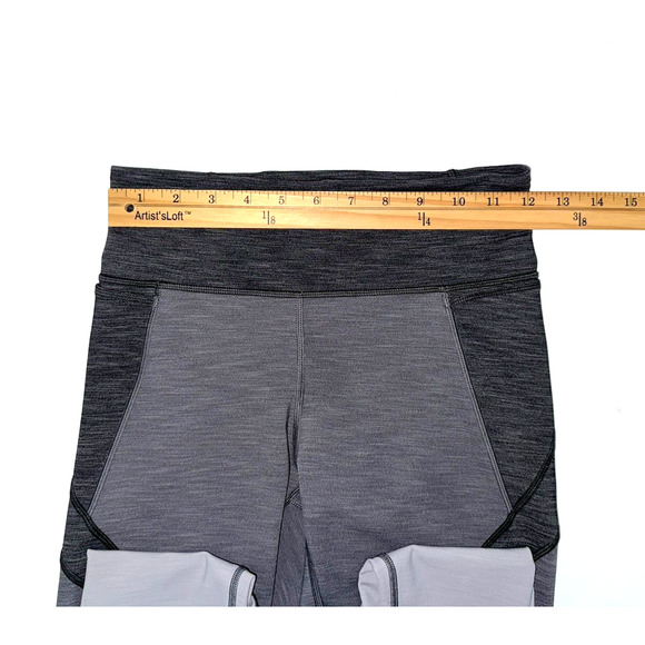 Lululemon Early Extension High Rise Tight 28 Heathered Black Titanium Gray Sz 6 - Picture 4 of 10